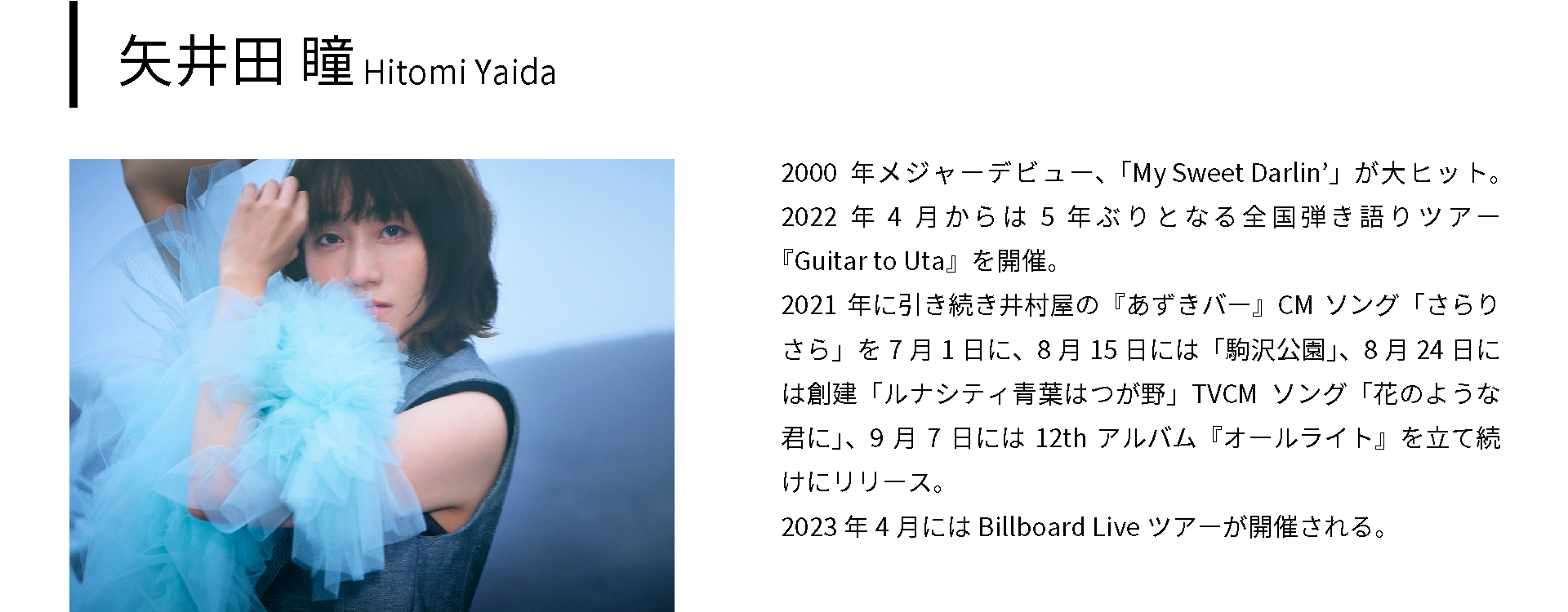 矢井田 瞳 Hitomi Yaida